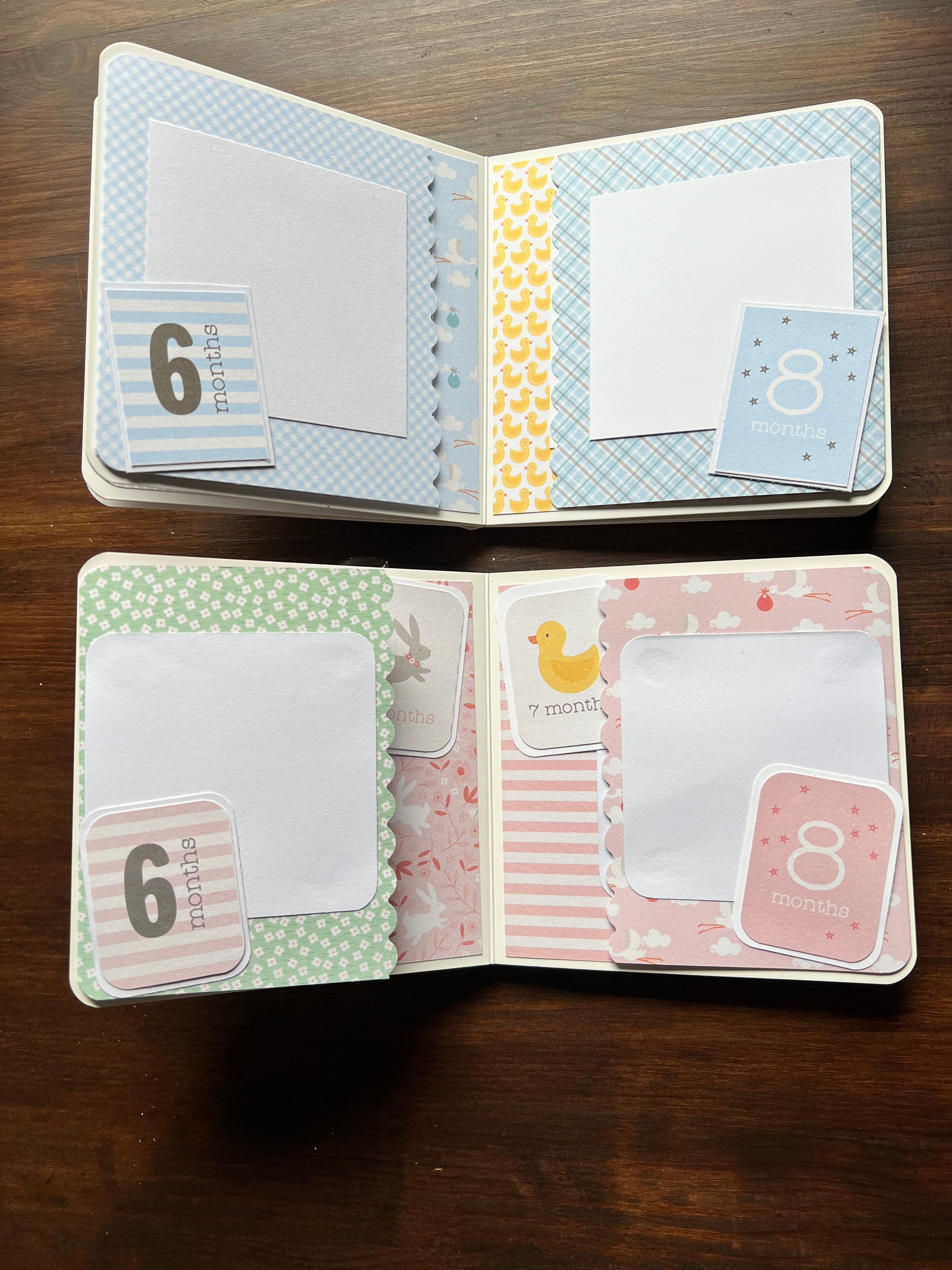 Handmade Baby Scrapbook Mini Album, 5x5, Baby Album, New Baby Gift, Memory Keeping, Great Gift