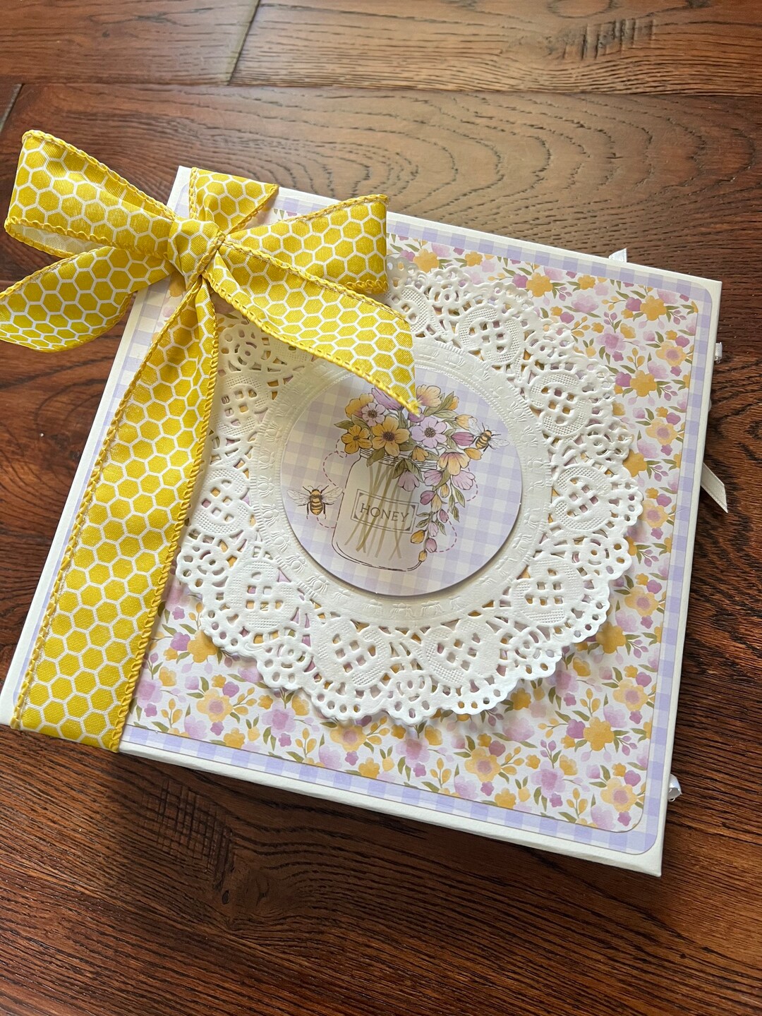 Handmade Floral Scrapbook Album 8x8 Flowers Bees Memory Etsy