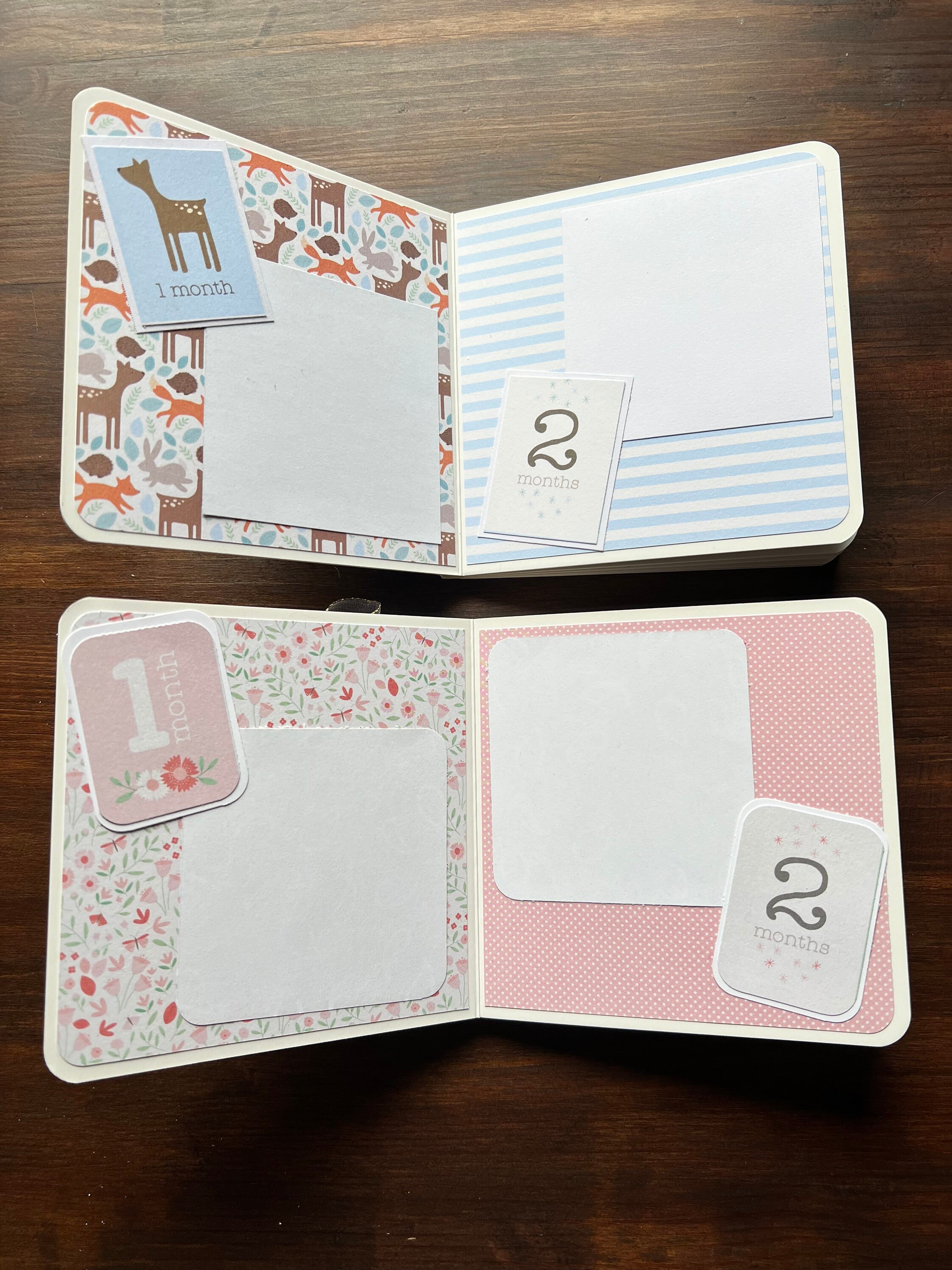 Handmade Baby Scrapbook Mini Album, 5x5, Baby Album, New Baby Gift, Memory Keeping, Great Gift