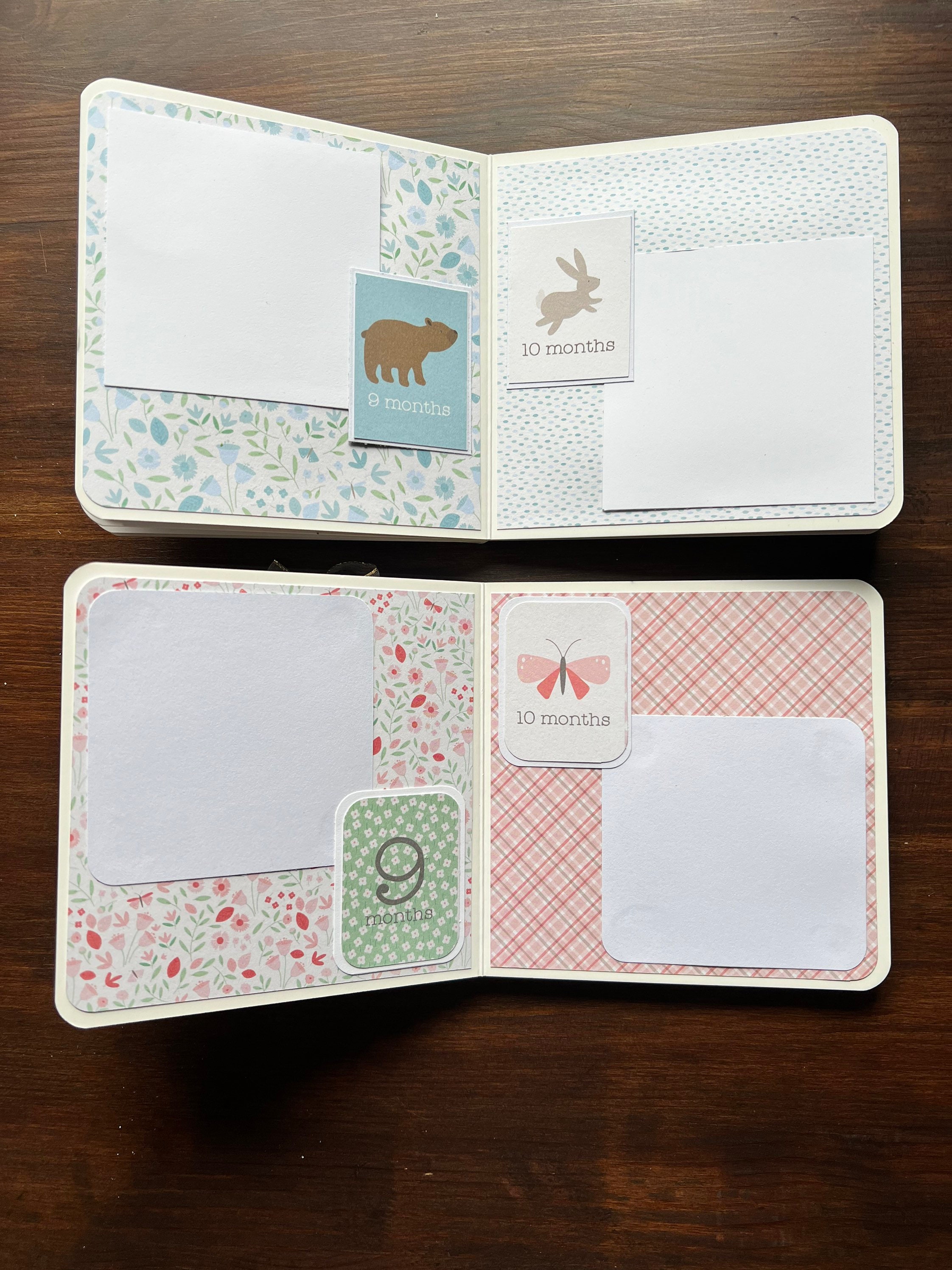 Handmade Baby Scrapbook Mini Album, 5x5, Baby Album, New Baby Gift, Memory Keeping, Great Gift