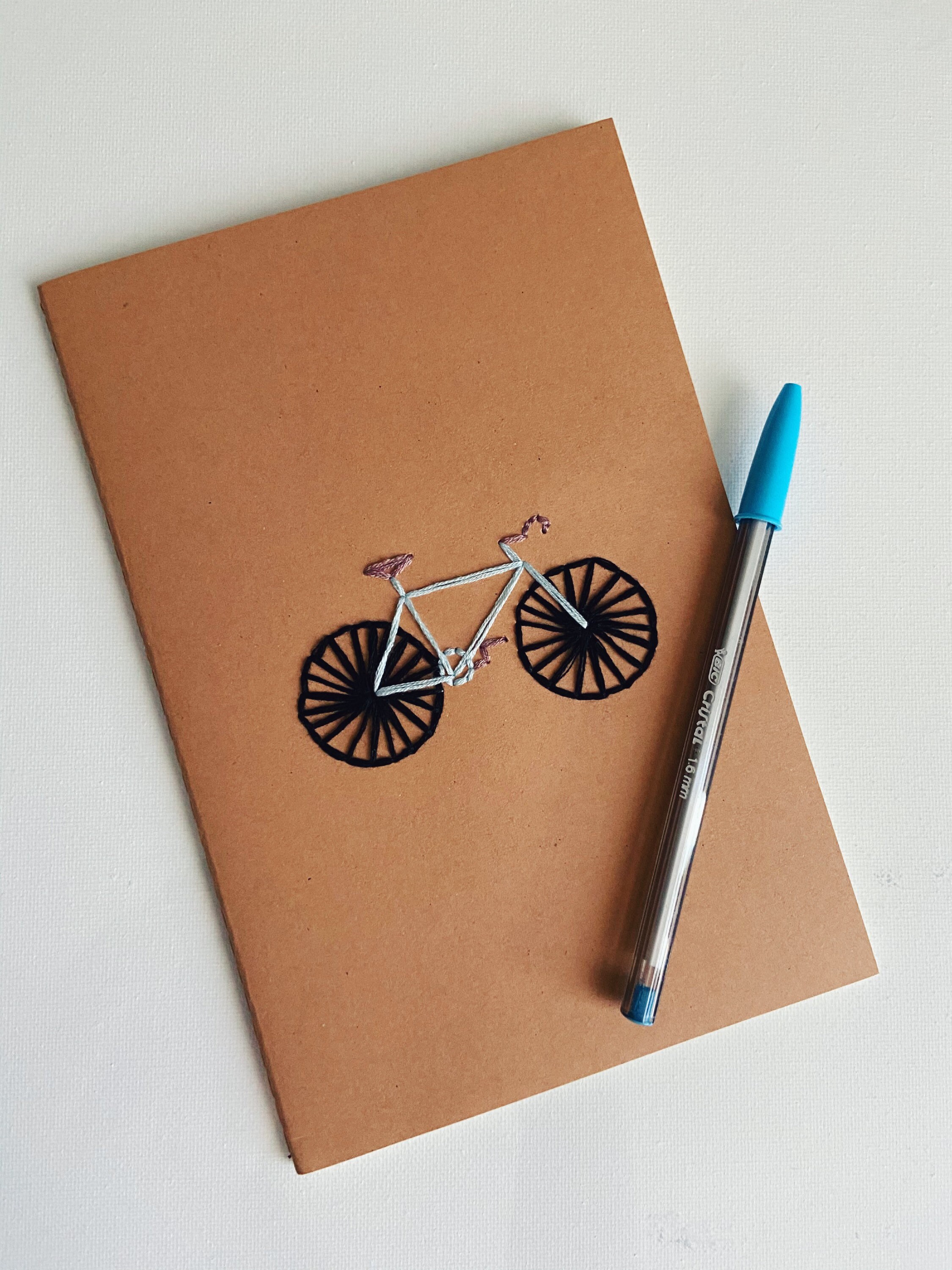 Beach Cruiser Bike Embroidered Lines Notepad 5.5in X 8 In - Etsy