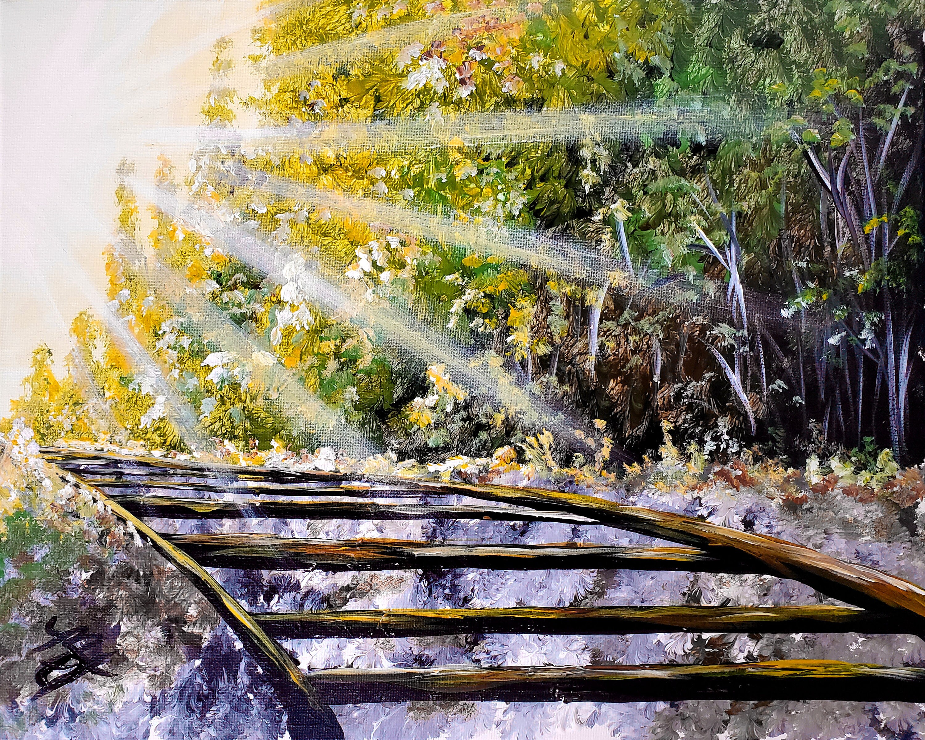 Morning Rise Railroad Tracks - DIY Paint Kit