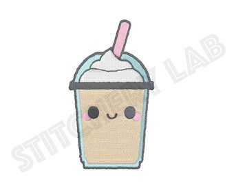 Archivo de diseño de bordado de máquina de batido - aro de 4 x 4 pulgadas - Descarga instantánea - Kawaii