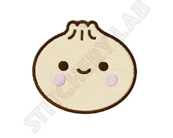 Dumpling Bao Machine Borduurontwerp Digitaal Bestand - 4 x 4 inch hoepel - Instant Download - Kawaii