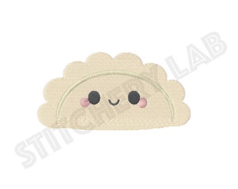 Archivo de diseño de bordado de máquina Gyoza Dumpling Pierogi - aro de 4 x 4 pulgadas - Descarga instantánea