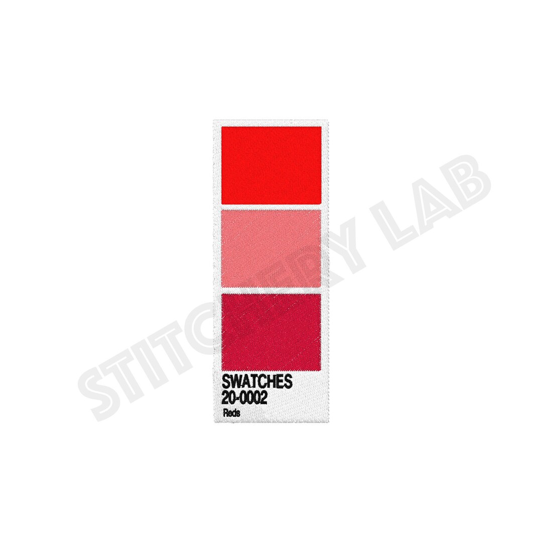 Red Color Swatches Machine Embroidery Design File Color - Etsy