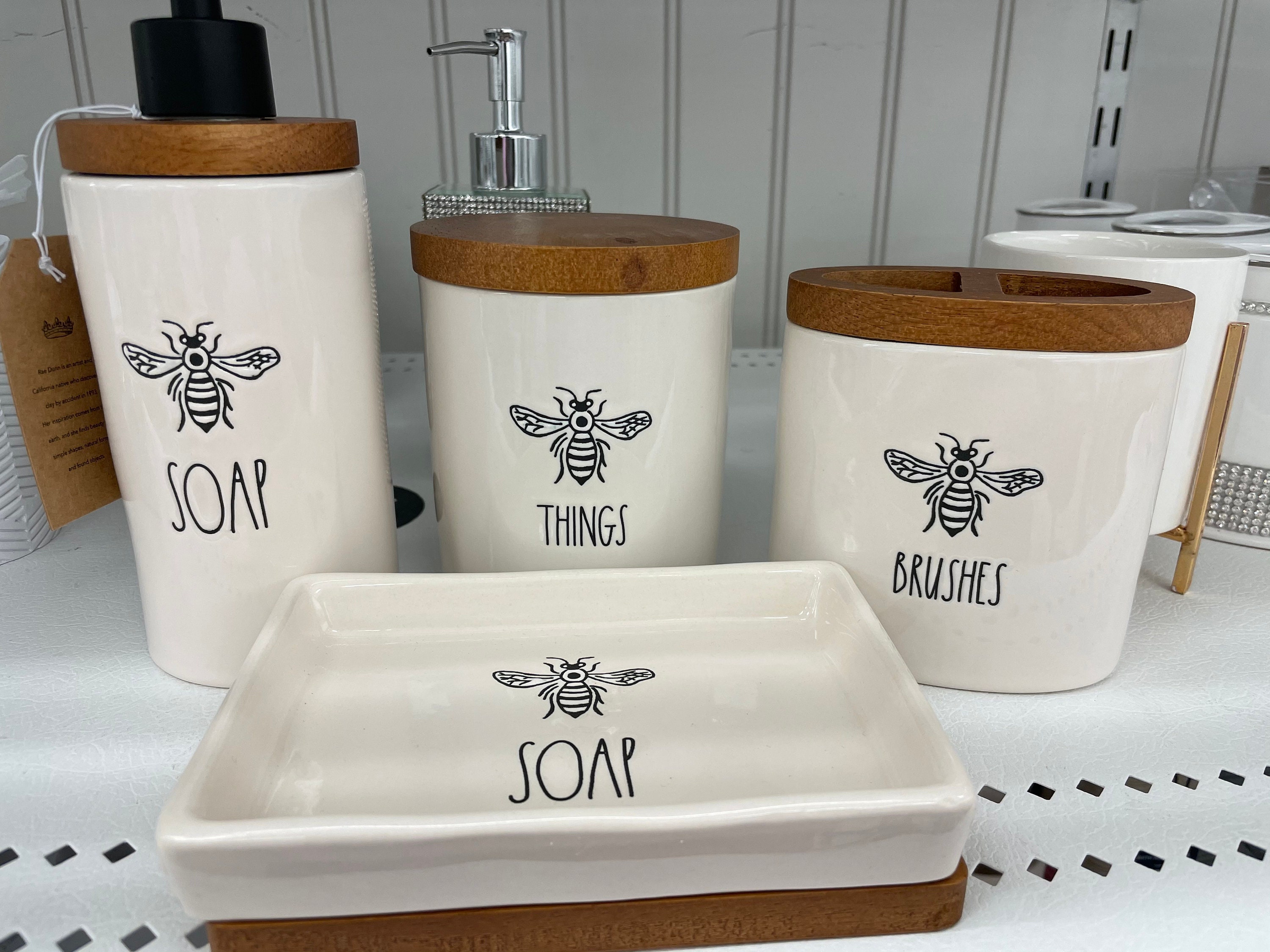 rae dunn light blue bathroom set - munimoro.gob.pe