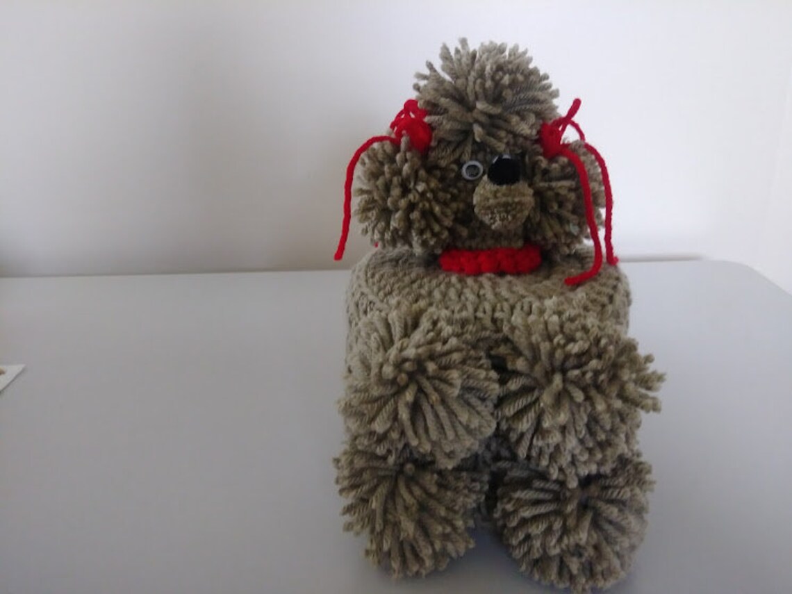 Vintage Crochet Poodle toilet paper cover Christmas Gift Etsy