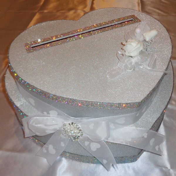 Hochzeitskarten Box,Wedding Card Box.Geldbox.Hochzeit Briefbox.Strasssteine.