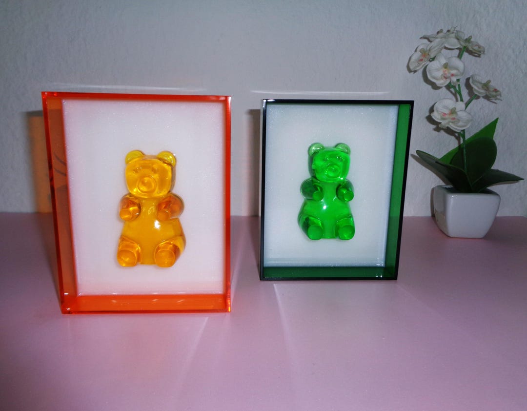 Gummy Bears. Set of Two. Candy Art. Resin Art. Sweet Bears. Modern Art ...