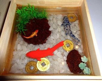 Koi. Koi fish. Fish pond. Resin art. Aquarium. Resin. Terrarium.