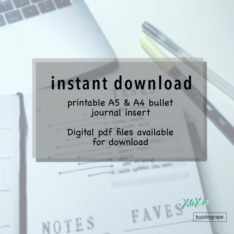 Bullet Journal Insert Printable Mood Tracker Tropic Leaves Template ...