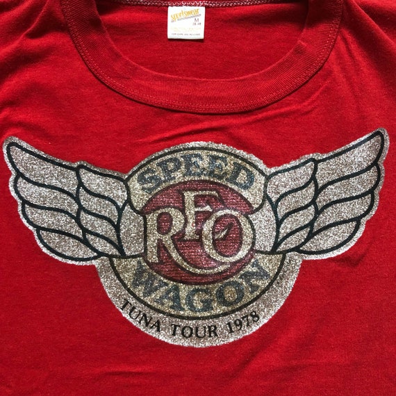 90'S REO SPEEDWAGON Band T-shirt, Men's Size L (approx.), Vintage unclear black type Vintage Second Hand