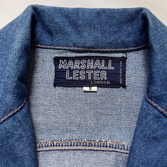 Marshall Lester Denim and Leather Blazer Jean Jacket … Gem