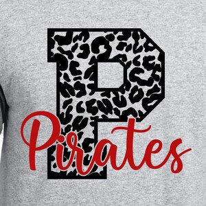 Pirates Leopard Monogram Svg Mascot For Football Basketball Baseball Hockey Player, also svg files for cricut, Sublimation, digital Download