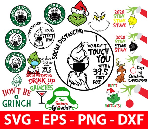Download Grinch Svg Bundle Christmas Quarantine Grinch Svg Stink Etsy