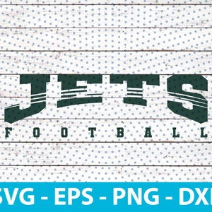 Jets Football Svg, Mascotte pour l’équipe de football, Téléchargement instantané, Svg, Eps, Png, Dxf, Fichier Pdf