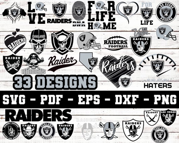 photo Raiders Logo Black And White Svg etsy