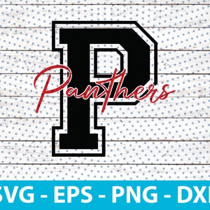 Panthers Monogram Svg Mascot For Football Basketball Baseball Player, also svg files for cricut, Heat Transfer, Sublimation,digital Download