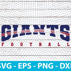 Giants Football Svg, Mascotte pour l’équipe de football, Téléchargement instantané, Svg, Eps, Png, Dxf, Fichier Pdf