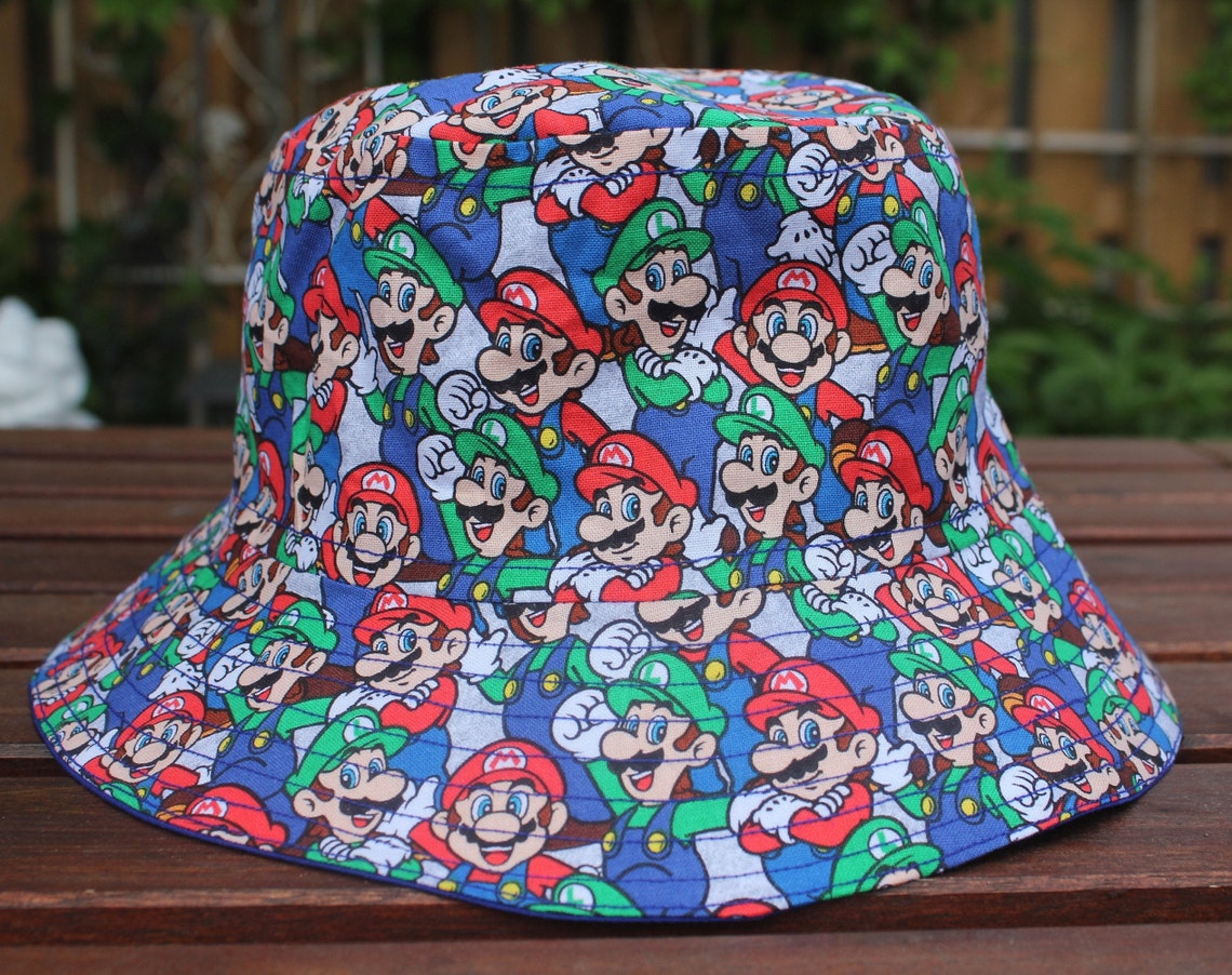 Super Mario and Luigi Bucket Hat Sun Hat Fishing Hat Beach Etsy UK