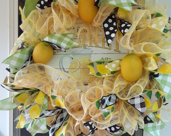 Lemon Door Wreath