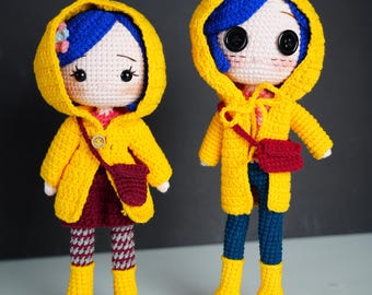 Custom Crochet Coraline Doll | Finished Work | Handmade | Ship FAST in USA!