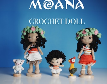 Crochet Moana Princess Dolls | Handmade | Fast Shipping in USA!!