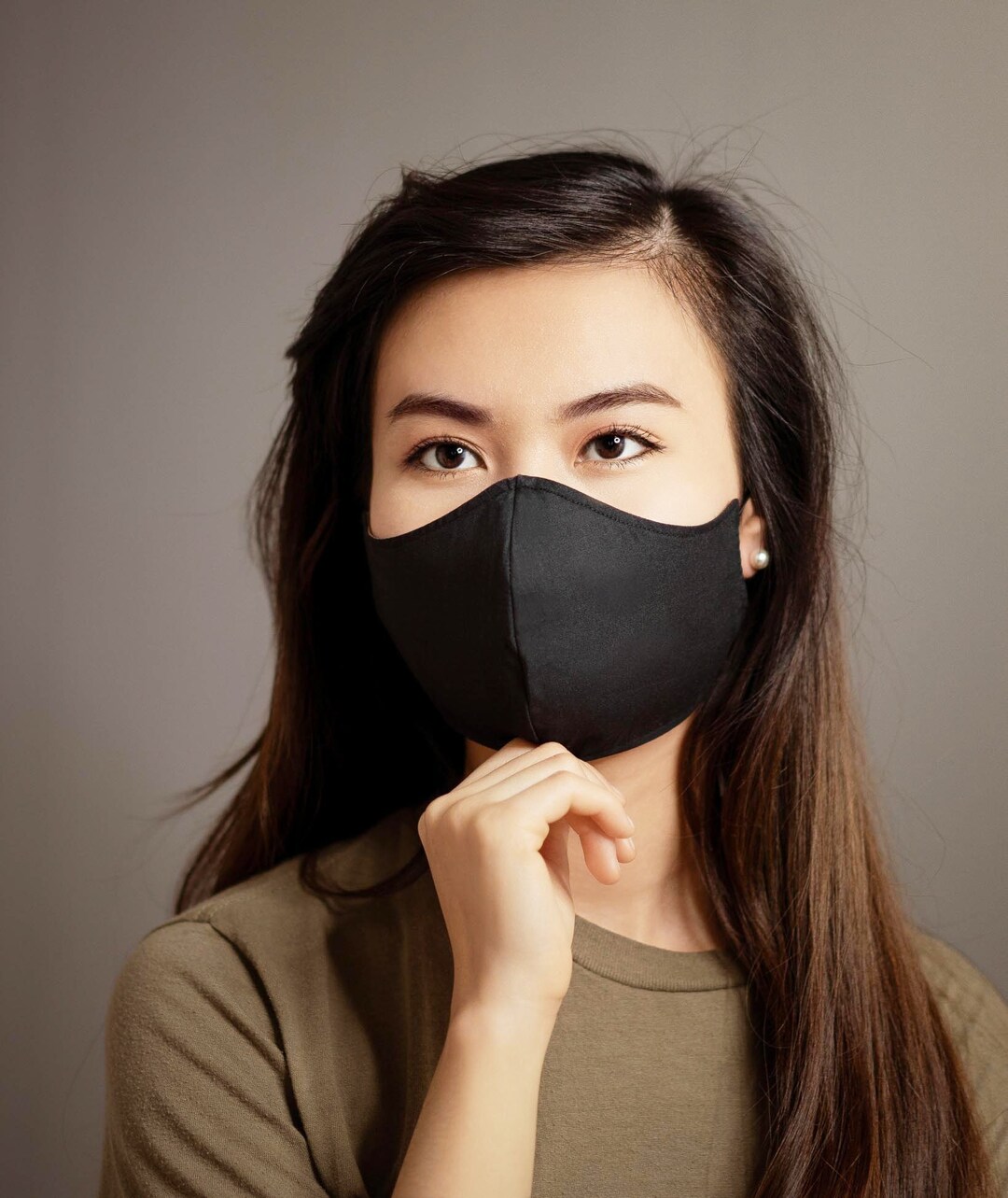 The Most Comfortable Mask EVER All Black, Custom Made to Fit Your