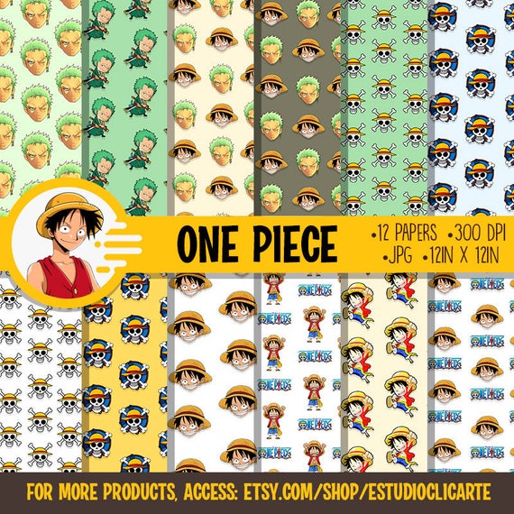 One Piece Digital Paper One Piece printable One Piece Etsy