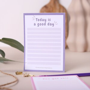 A6 notepad to do list, Lined Daily Tasks Notepad, Shopping List Planner Pad, To Do Planner