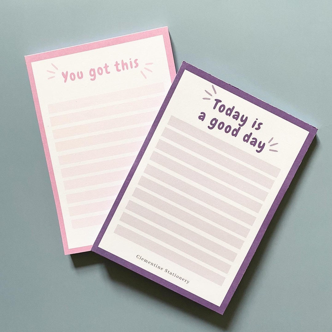 Mini to Do List, A6, Jotter, Pink and Purple Notepad Set, Student ...