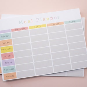 SECONDS - A5 Meal planner, meal plan, meal prep, meal plan template, meal notepad, meal calendar, food diary, meal list, meal organiser