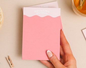 A6 Mini notitieblok Simple Pink Adulting