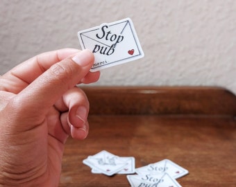 Sticker/Autocollant "Stop pub"