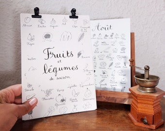 Seasonal Fruits & Vegetables Calendar