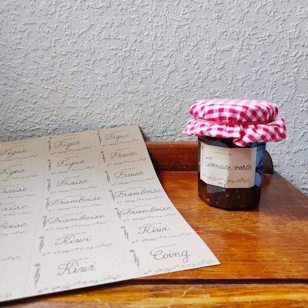 Étiquette de confiture à personnaliser