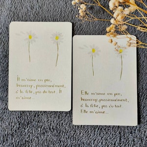 Carte "Il m'aime, un peu, beaucoup, ..." image 2