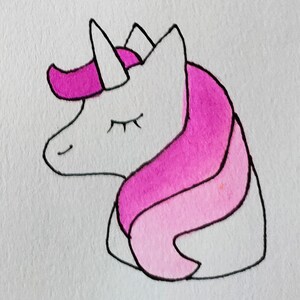 Cartão de feliz aniversário para crianças Licorne