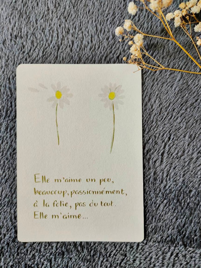 Carte "Il m'aime, un peu, beaucoup, ..." image 5