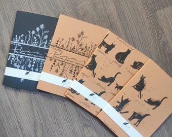 Hand-calligraphed notebook – Unique piece | Journal, writing, ideas | Elegant handcrafted gift