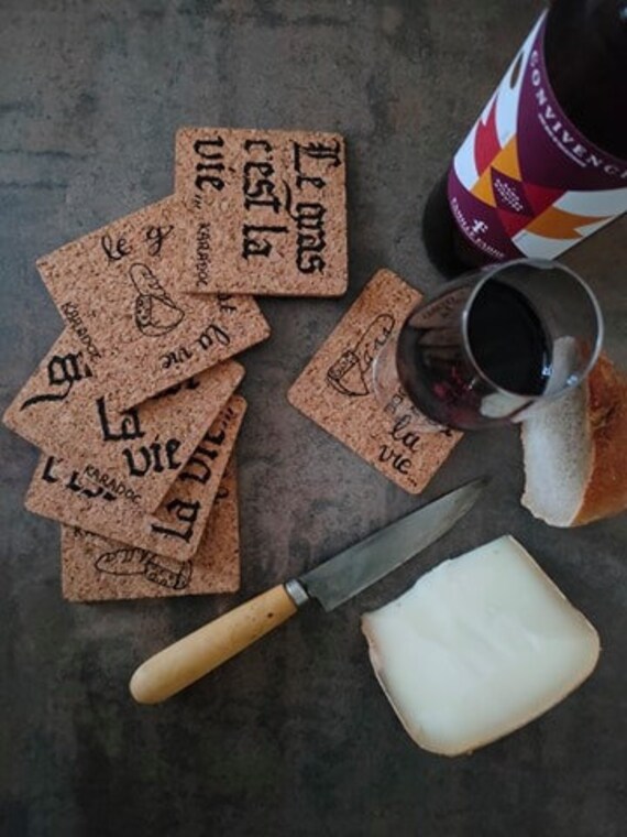 Sous-Verres Le Gras C'est La Vie 6 Pcs