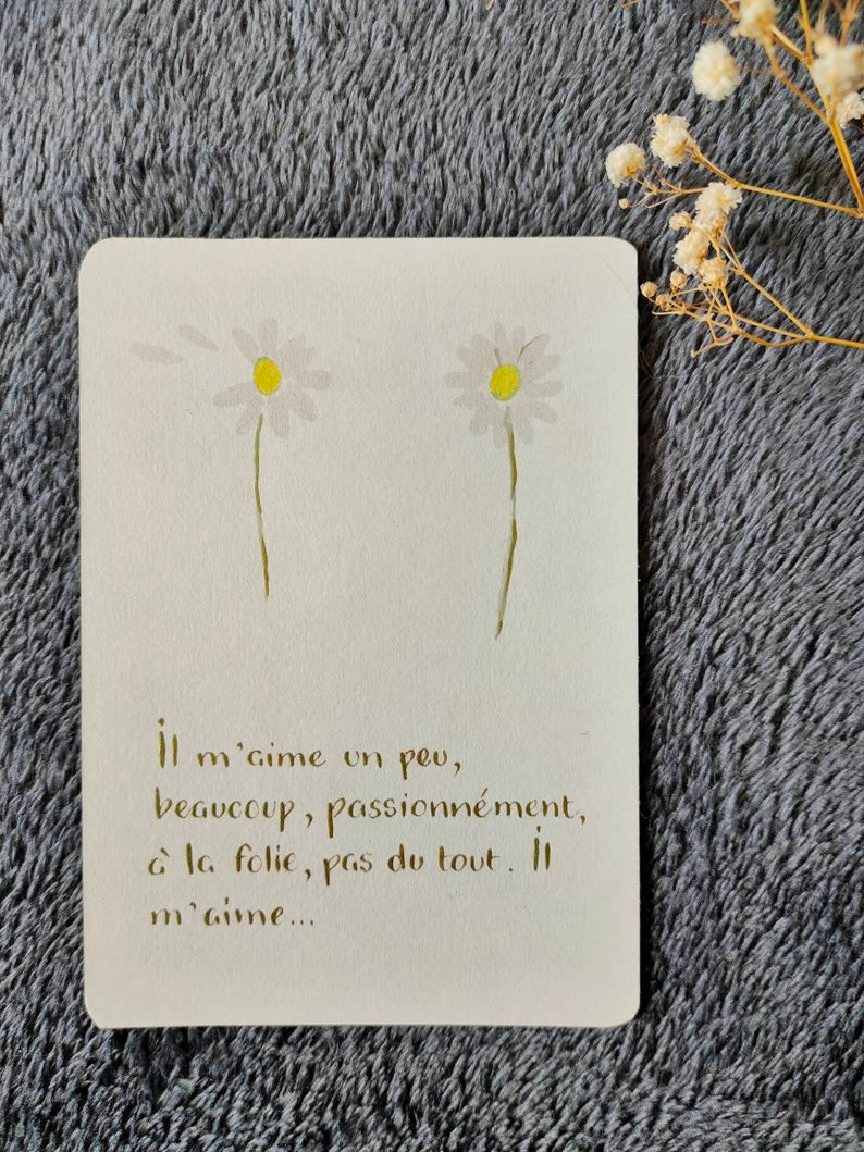 Carte "Il m'aime, un peu, beaucoup, ..." image 6