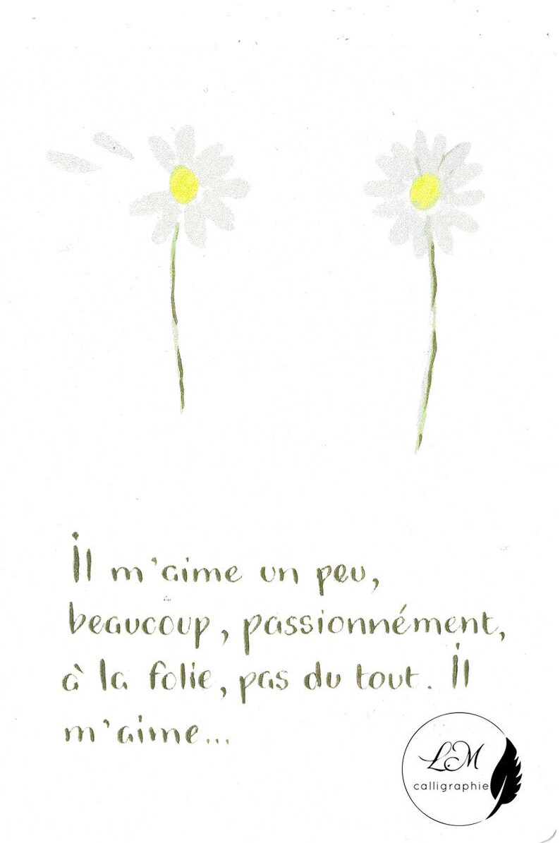 Carte "Il m'aime, un peu, beaucoup, ..." image 3