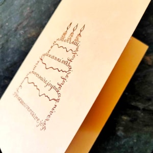 Carte d'anniversaire calligramme 画像 1