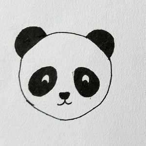 Cartão de feliz aniversário para crianças Panda