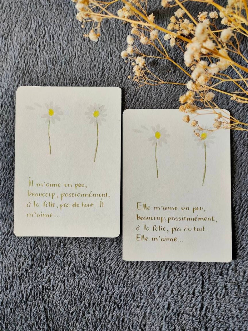 Carte "Il m'aime, un peu, beaucoup, ..." image 2