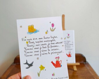Spring Postcard - Swallows