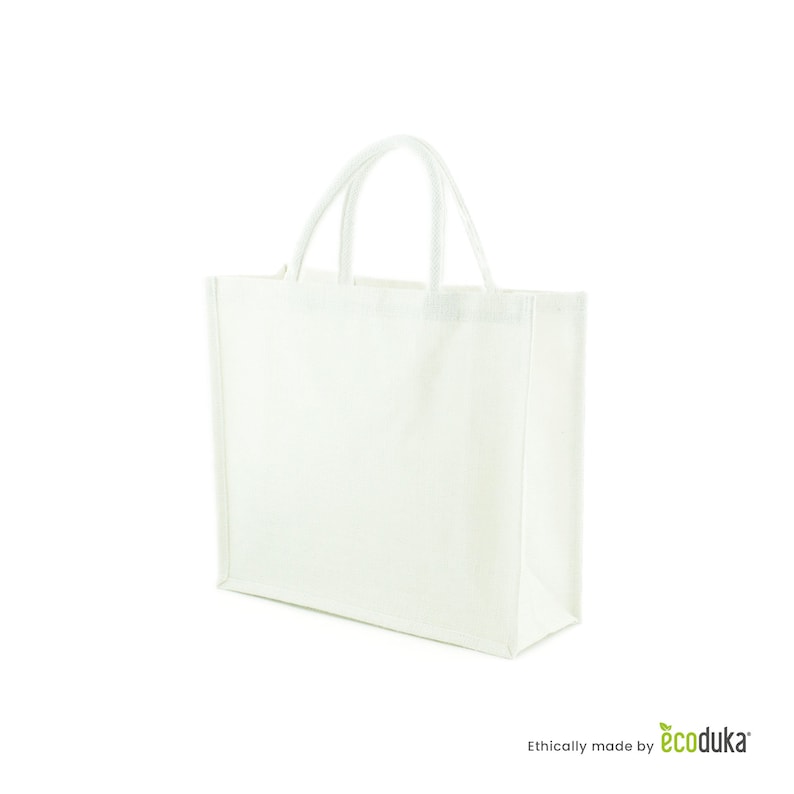 white jute bag