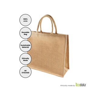 reusable supermarket jute bag